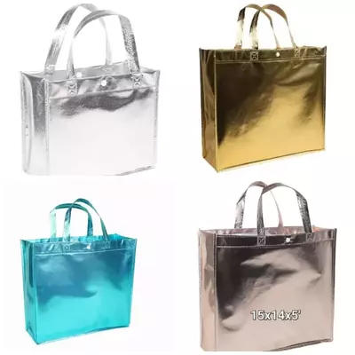 Glossy Metallic Stylish Shopping or Carry Bag